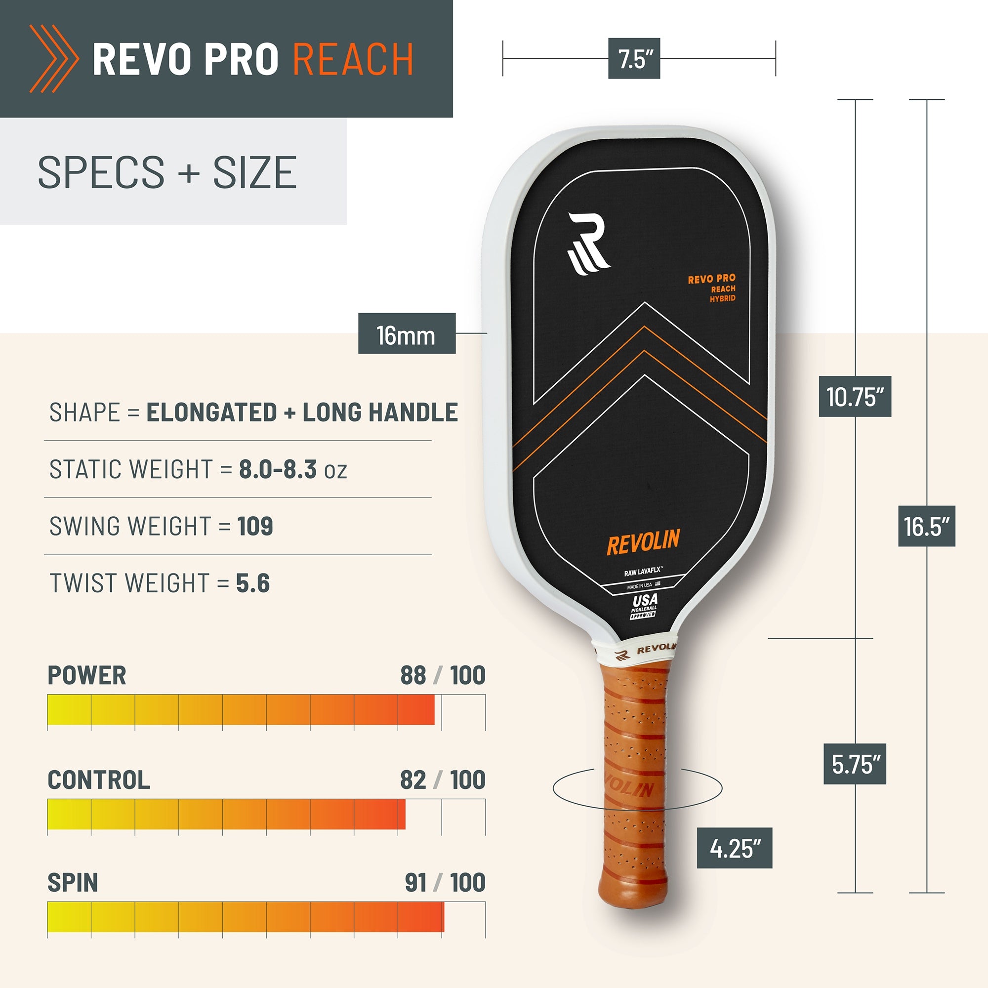 Oops! Revo Pro Reach Pickleball Paddle