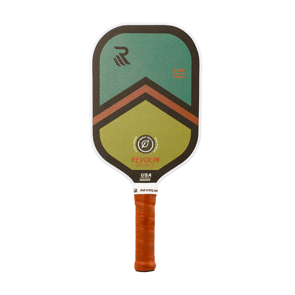 Revolin Revo Reach pickleball paddle on a white background